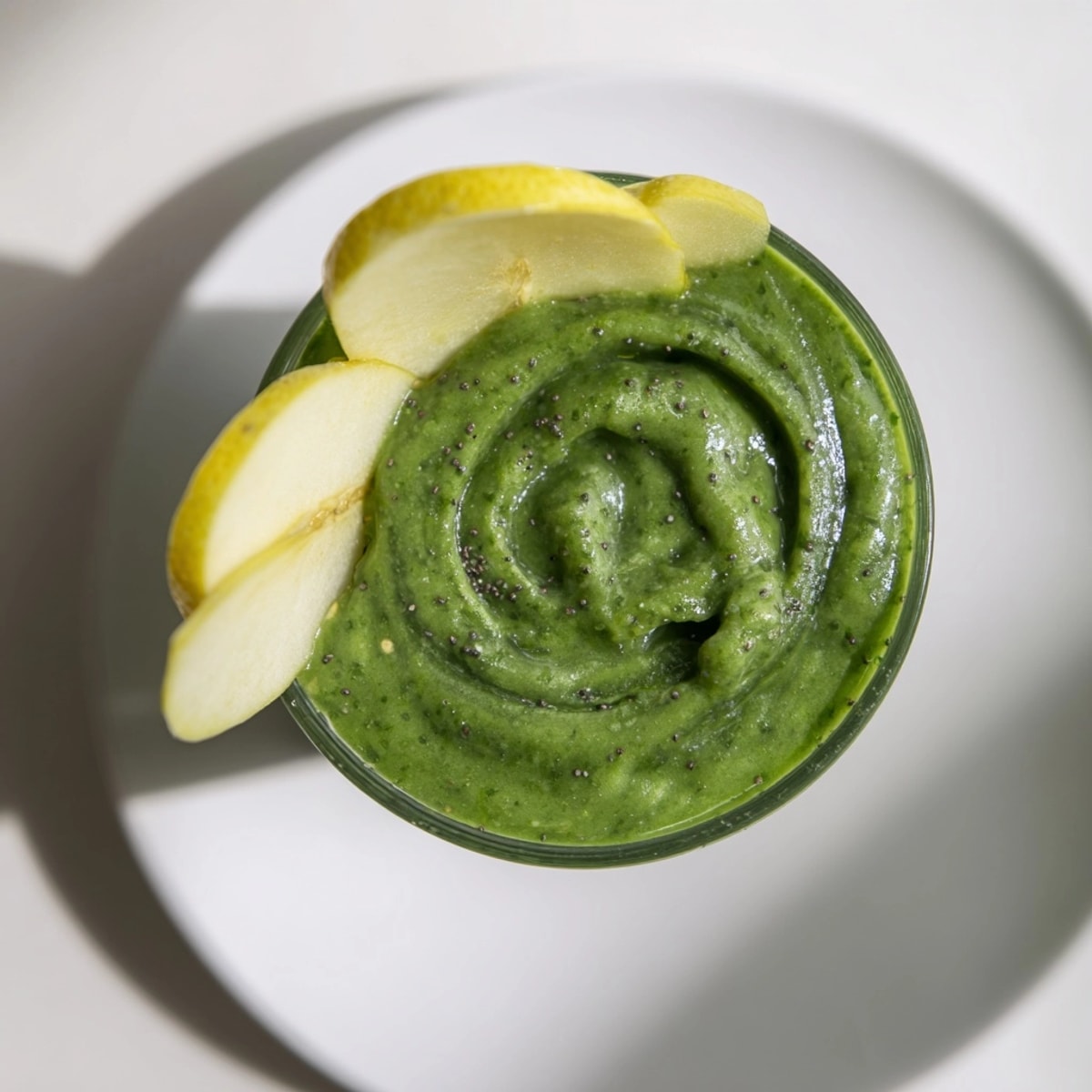 Sipping the Green Detox Smoothie, a delicious blend of spinach and tropical fruit.