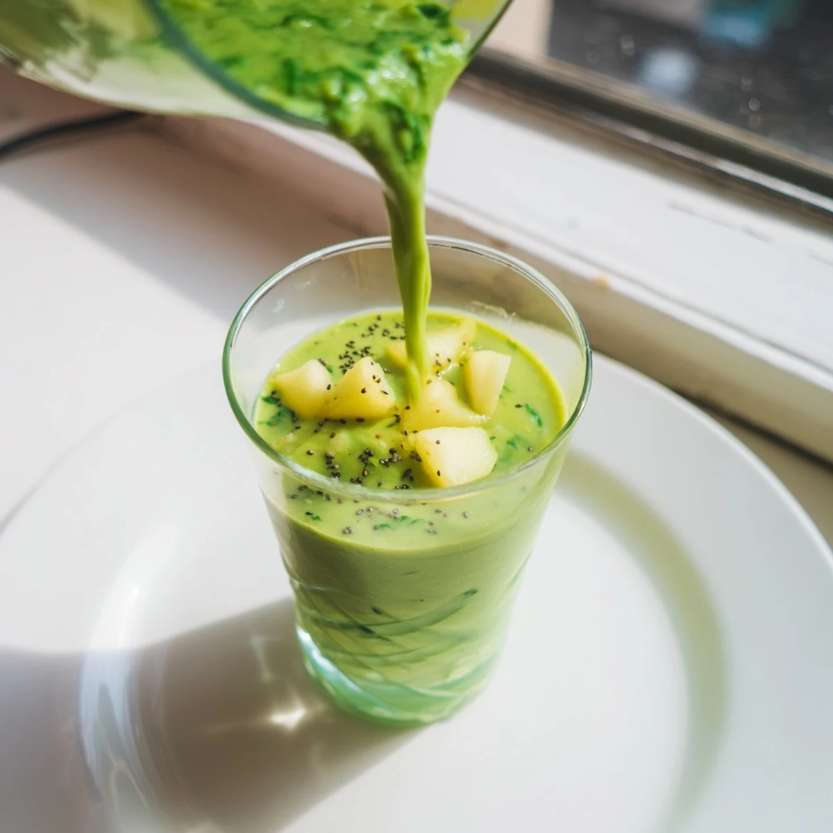 This vibrant Vanilla-Scented Green Immune Smoothie, perfectly blended, offers a healthy, delicious start to the day.