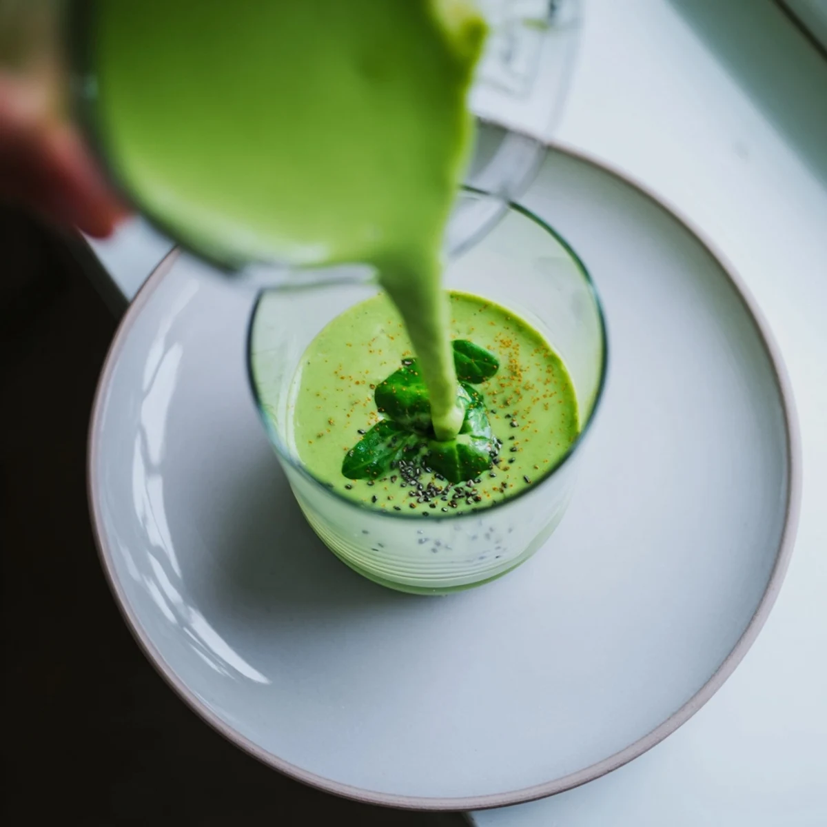 Taste the delightful combination of vanilla and pear in this easy Vanilla-Scented Green Immune Smoothie recipe—a truly nourishing drink.
