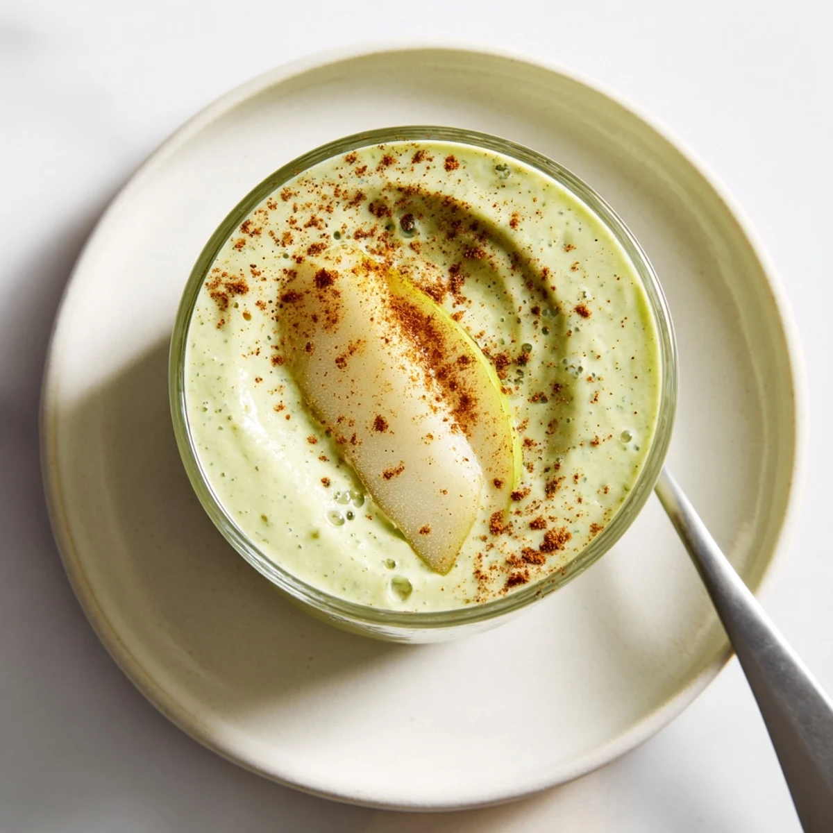 Pear Spice Spinach Smoothie