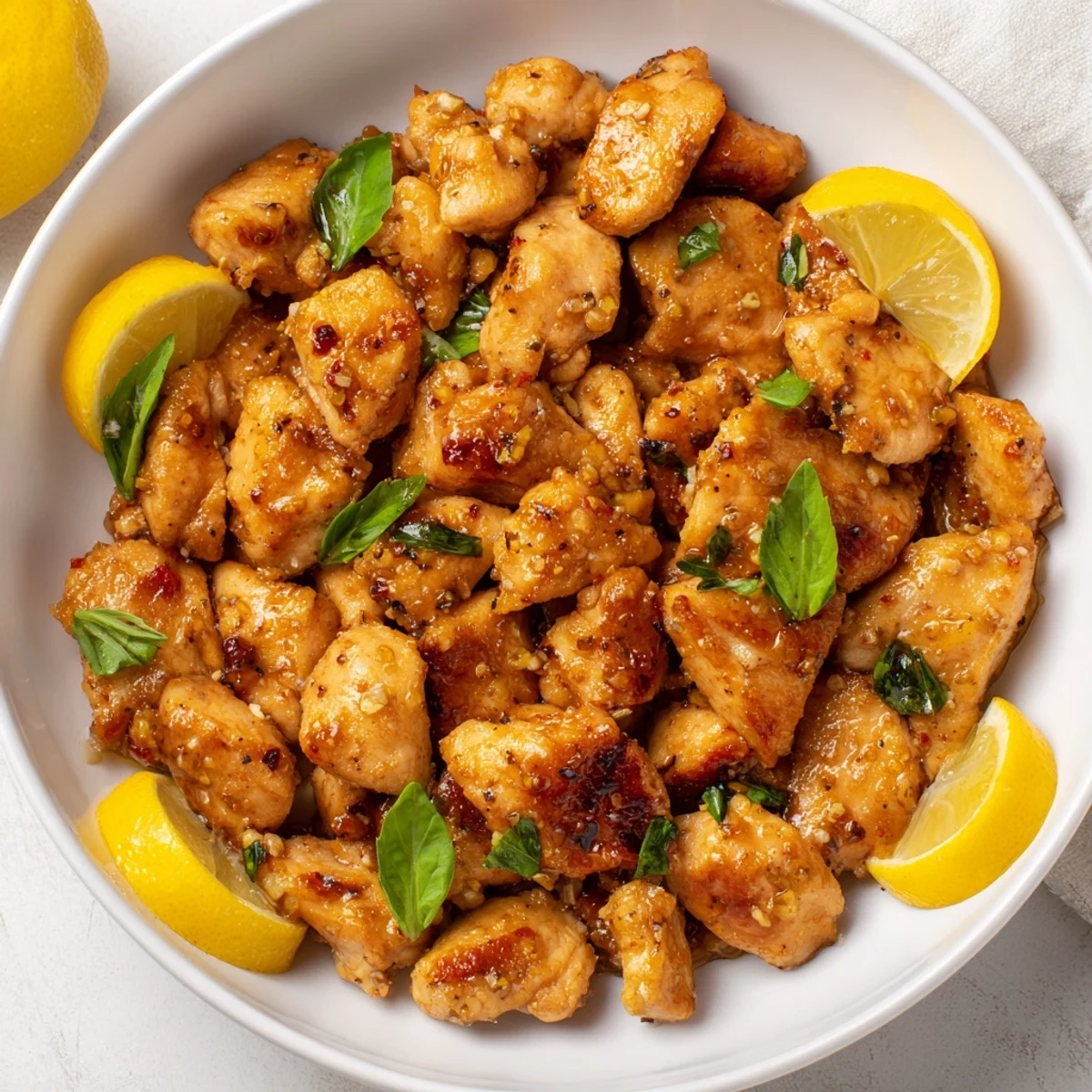 Lemon Golden Basil Chicken