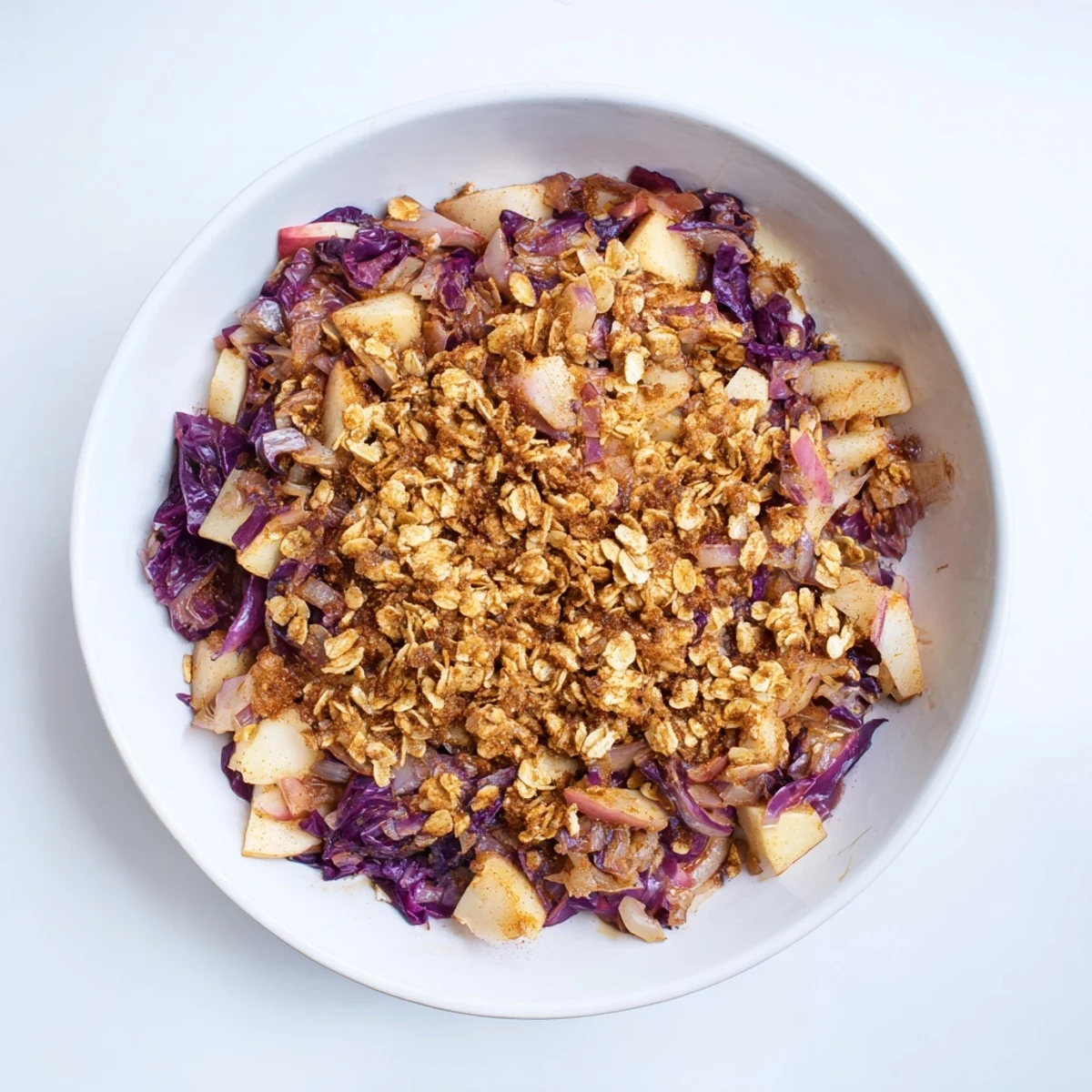 Braised Red Cabbage Oats