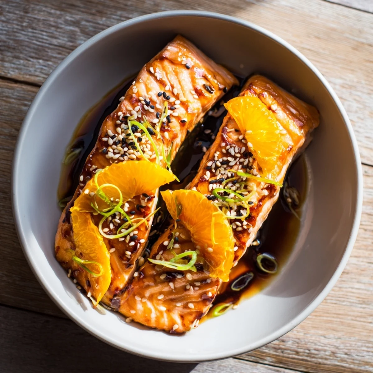 Sake-Glazed Salmon with Orange