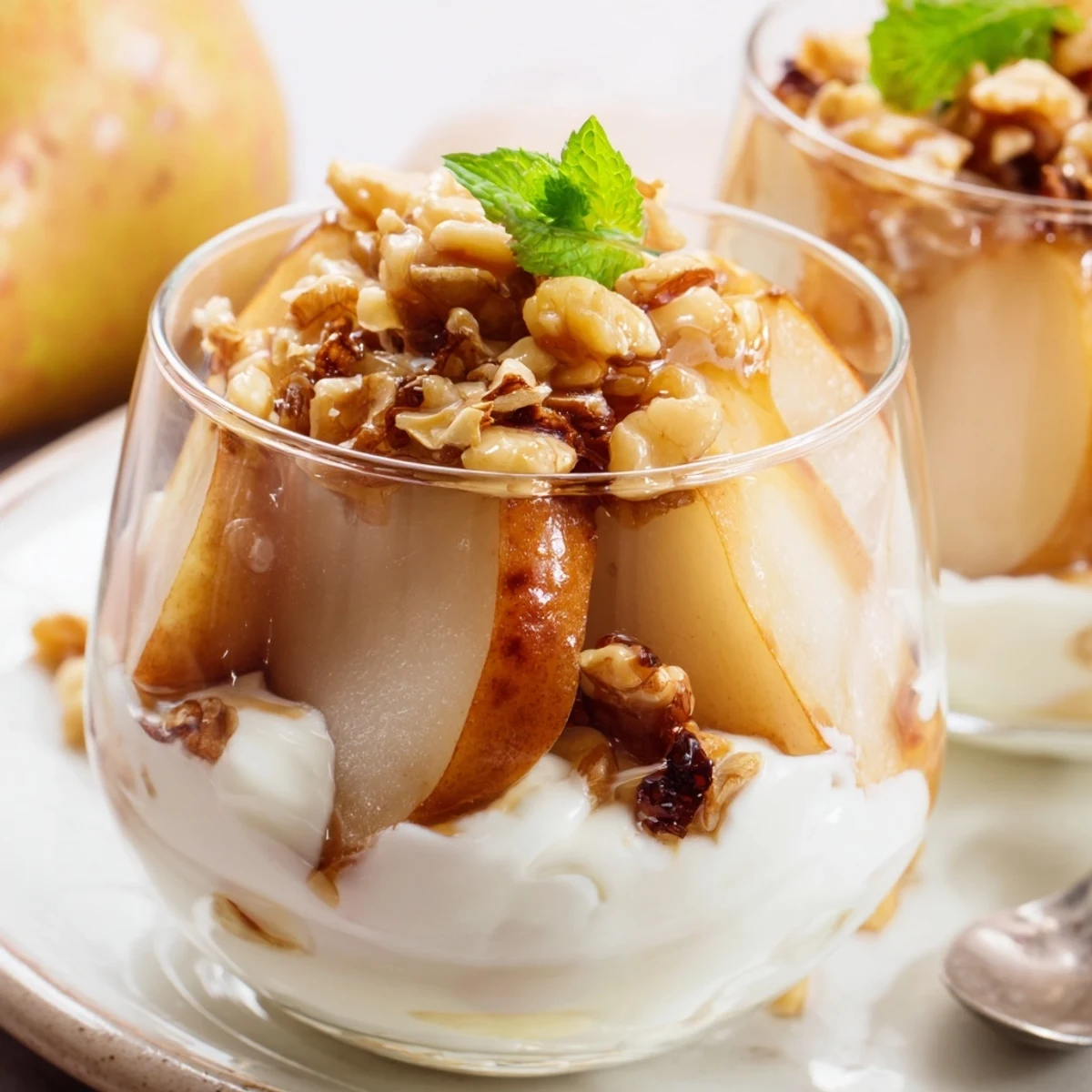 Roasted Maple-Kissed Pear Parfait