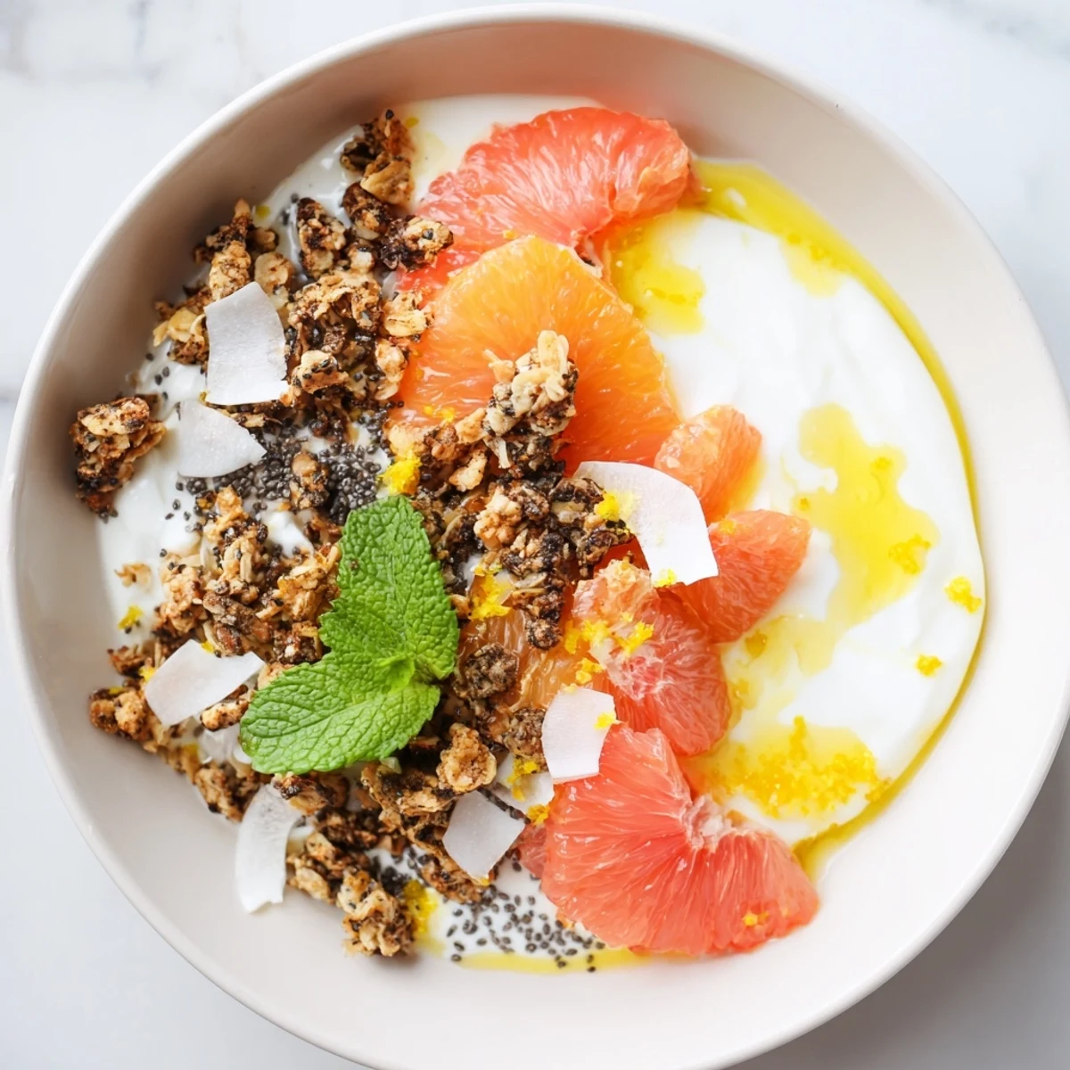 Citrus Yogurt Bowl Cozy with Greek yogurt, honey, and vibrant citrus slices ready to enjoy in minutes.
