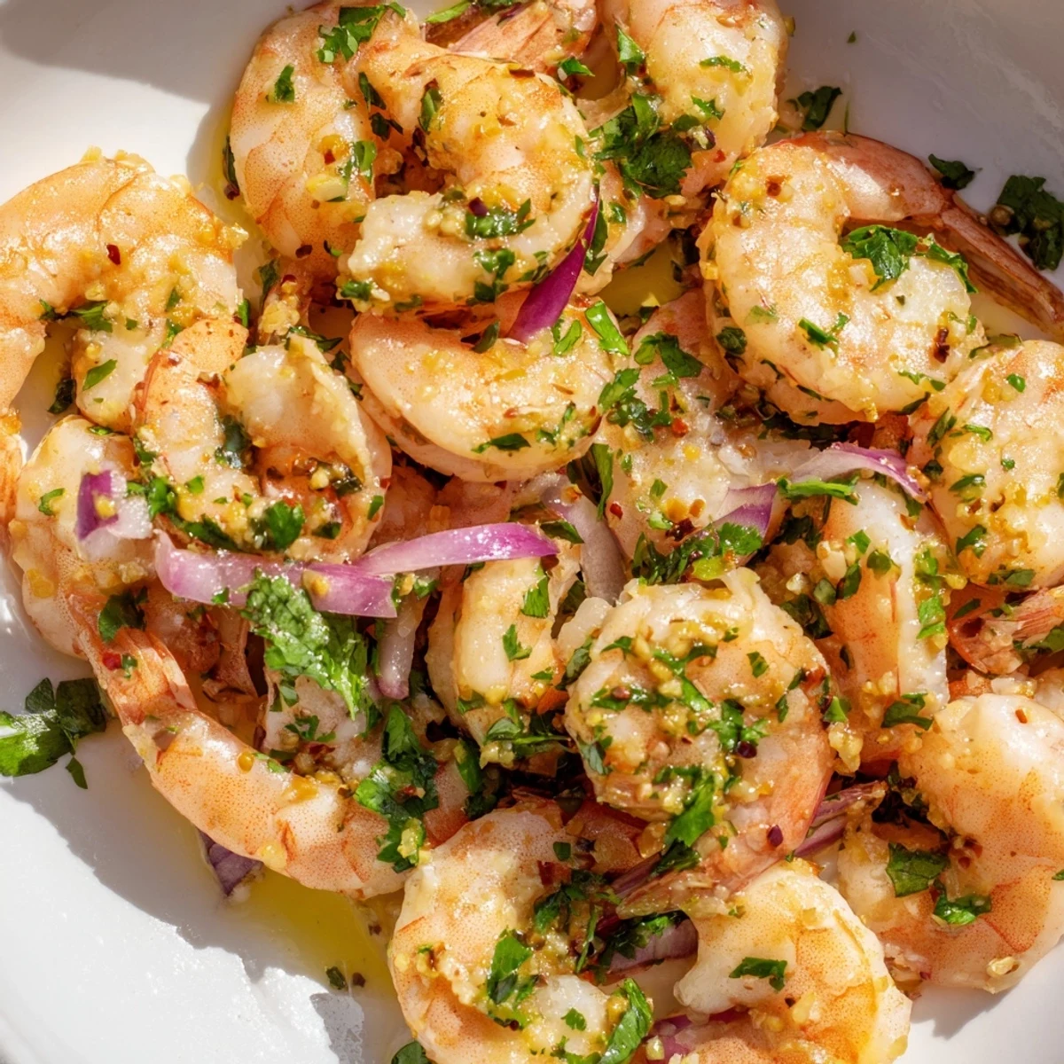 Freshly cooked Cilantro Lime Shrimp served over fluffy white rice with lime wedges, cilantro garnish, and a fork ready.