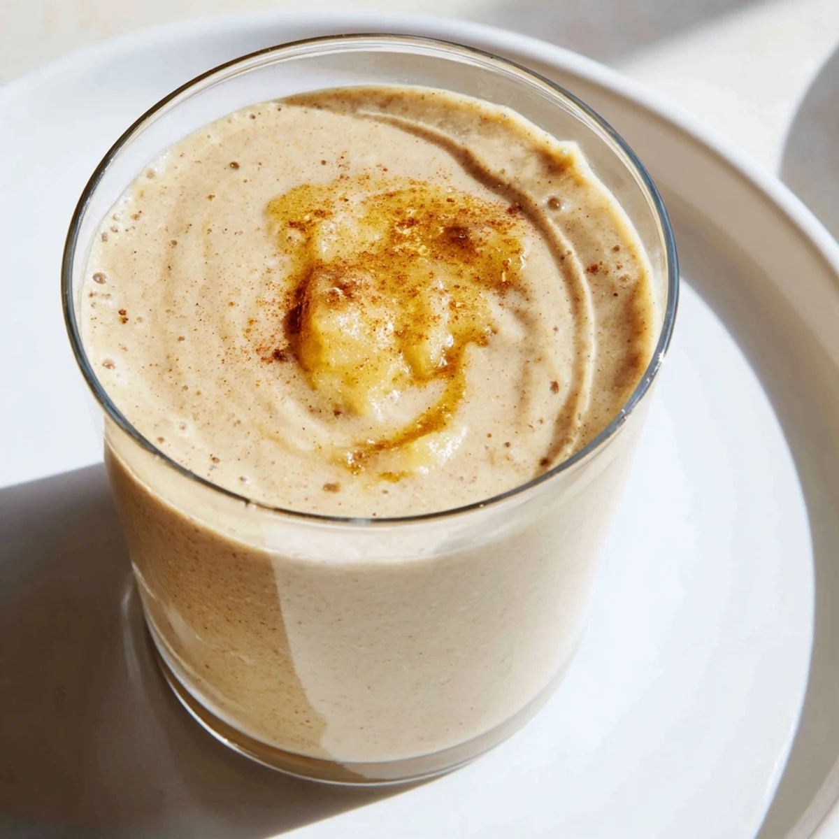 Brown Butter Pear Ginger Smoothie blends nutty butter, fresh ginger, and Greek yogurt for a cozy, warmly spiced sip.