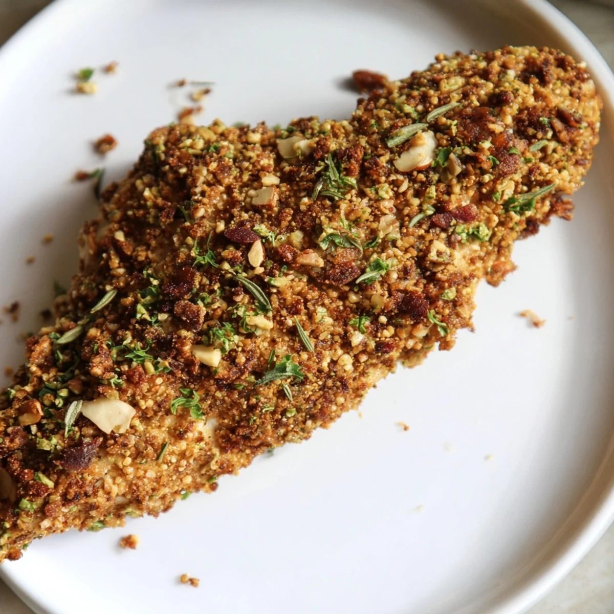 Citrus marinated Nutty Citrus Herb Chicken served with lemon wedges and a simple green salad.