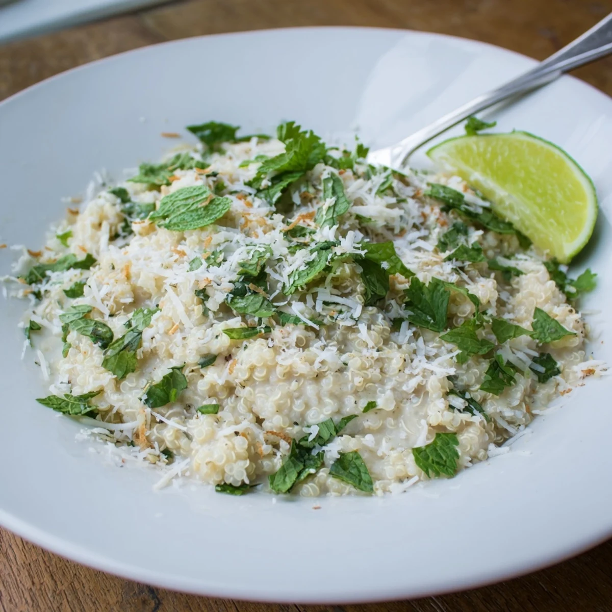 Aromatic Coconut Lime Quinoa With Fresh Herbs fluffy and bright, perfect for summer potlucks or vegan dinners.