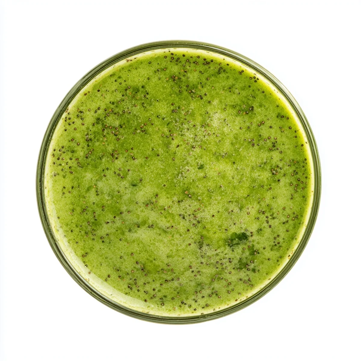 A tall glass of the Kale Pineapple Spinach Smoothie glows with bright green color, garnished with a pineapple wedge and fresh spinach leaves on a rustic wooden table.