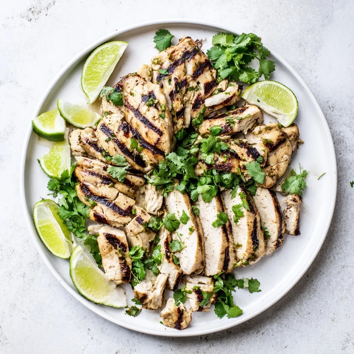 Perfectly grilled chicken breast featuring zesty chili lime marinade with tender sliced pieces