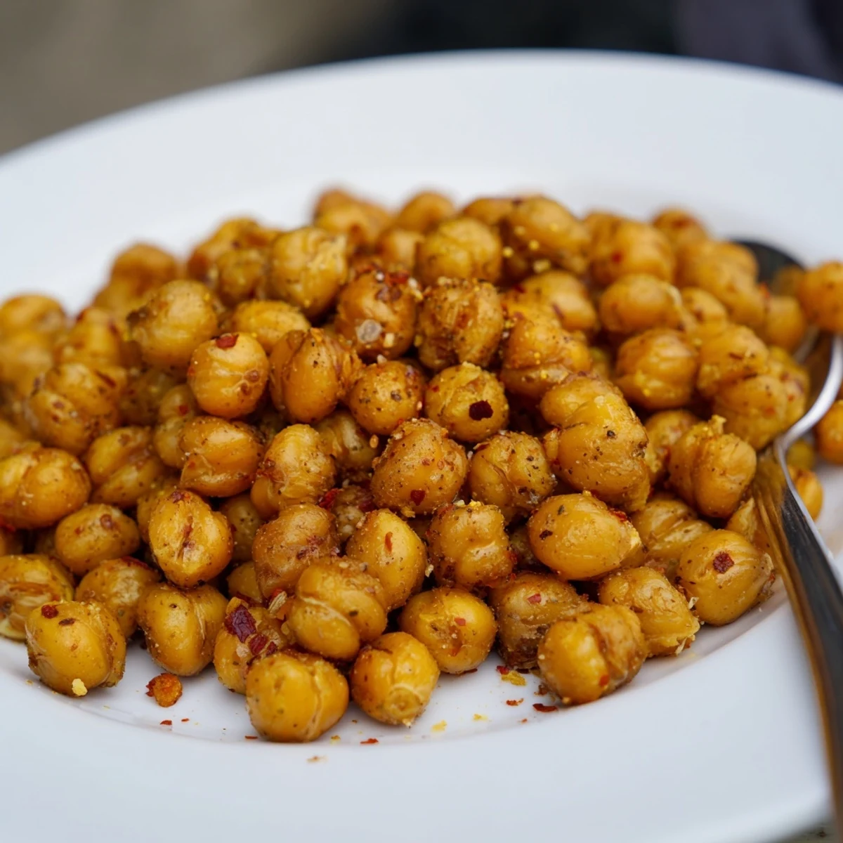 Crispy Garlic Chili Chickpea Crunch: golden roasted bites with smoky heat