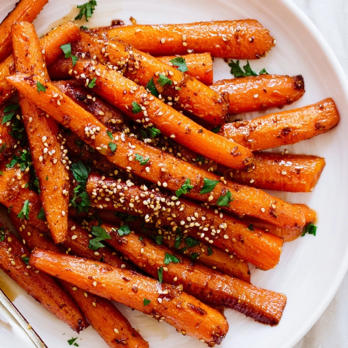 Roasted Carrots With Cumin Honey Drizzle glisten with caramelized edges and warm aroma