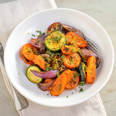 Smoky Roasted Carrot and Zucchini Medley