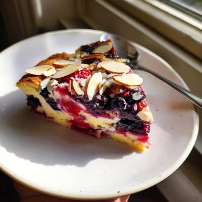 Vanilla Coconut Berry Bake