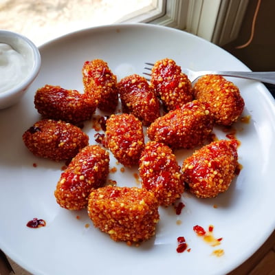 Crispy Chili Garlic Chickpea Nuggets